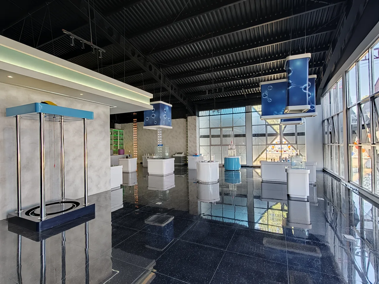 MMSC on site · Chemistry zone interactive exhibits