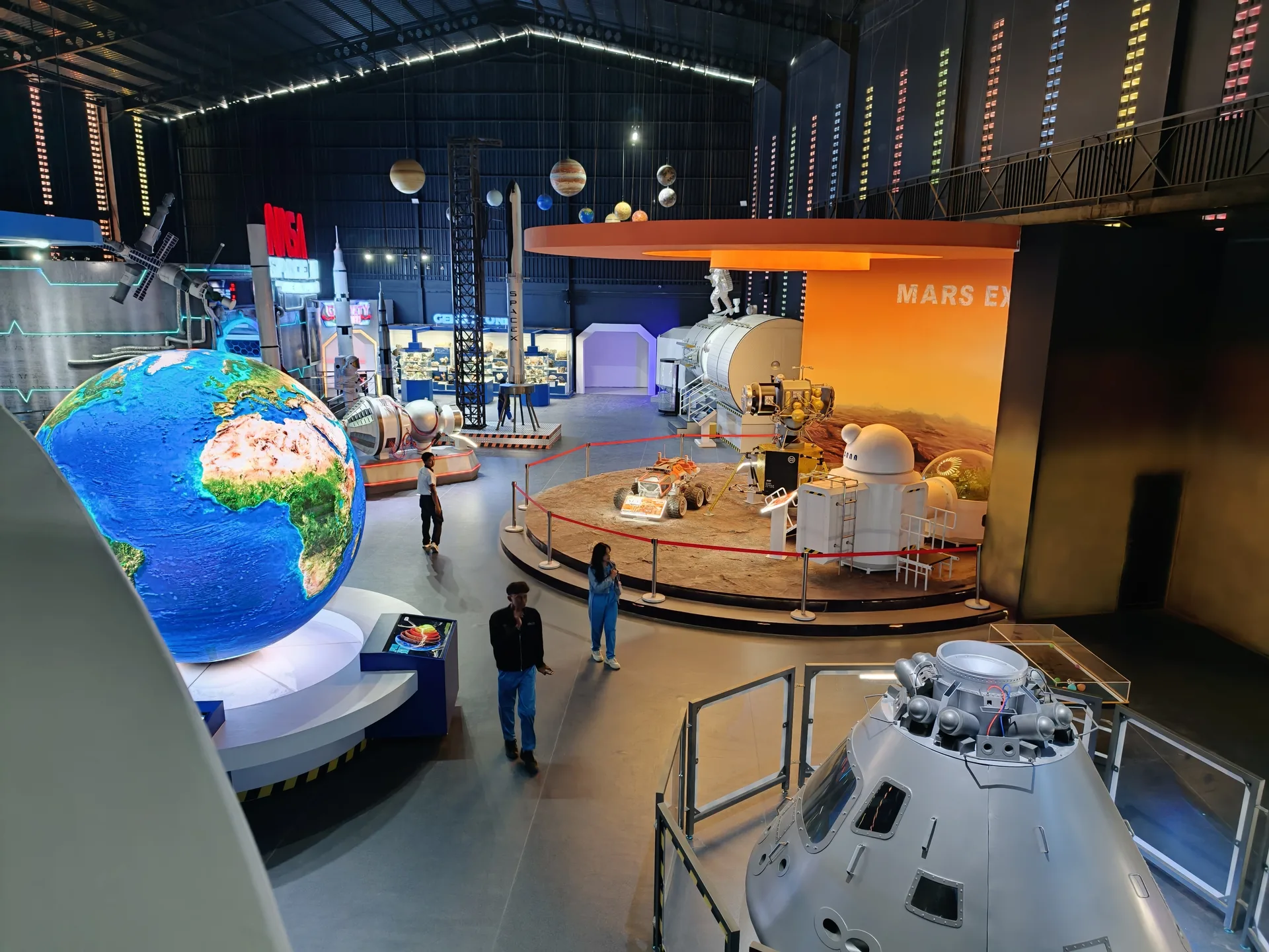 MMSC on site · Cosmos and aerospace themed zone