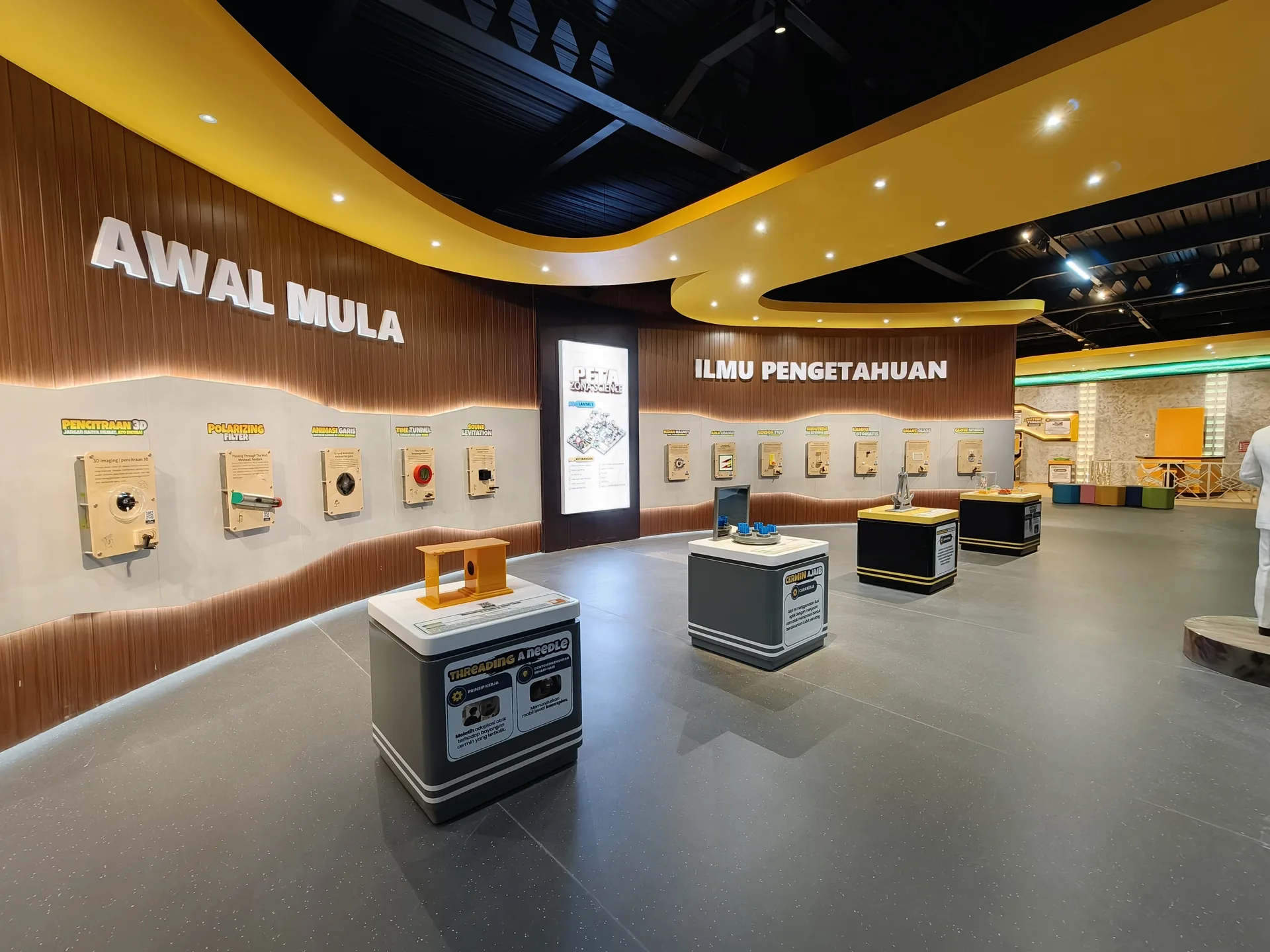 MMSC on site · Science knowledge zone interactive exhibit wall